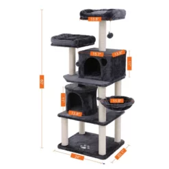 OEM Γατόδεντρο - Ονυχοδρόμιο Relaxy Smoky Grey 152cm -Προμήθειες Για Κατοικίδια Κατάστημα πωλήσεων PCT90G2 1000x1000h