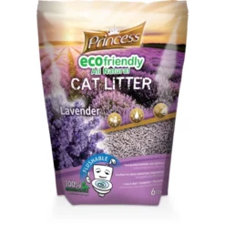 Άμμος - Πέλλετ Για Γάτες Princess Eco Lavender 6lt (Βιοδιασπώμενο)