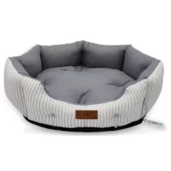 Κρεβατάκι Σκύλου και Γάτας V.I.Pets Royal Cotton Stripes Νο4 Gray 80x80cm