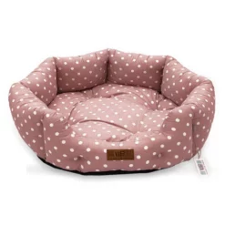 Κρεβατάκι Σκύλου και Γάτας V.I.Pets Royal Cotton Dots Νο4 Pink 80x80cm