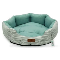 Κρεβατάκι Σκύλου και Γάτας V.I.Pets Royal Cotton ZigZag Νο4 Mint 80x80cm