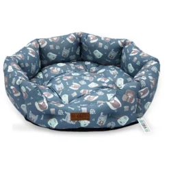 Κρεβατάκι Σκύλου και Γάτας V.I.Pets Royal Cotton Dog And Bones Νο2 Blue 60x60cm
