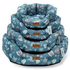 Κρεβατάκι Σκύλου και Γάτας V.I.Pets Royal Cotton Dog And Bones Νο4 Blue 80x80cm -Προμήθειες Για Κατοικίδια Κατάστημα πωλήσεων Royal No.94 Group 1000x1000w
