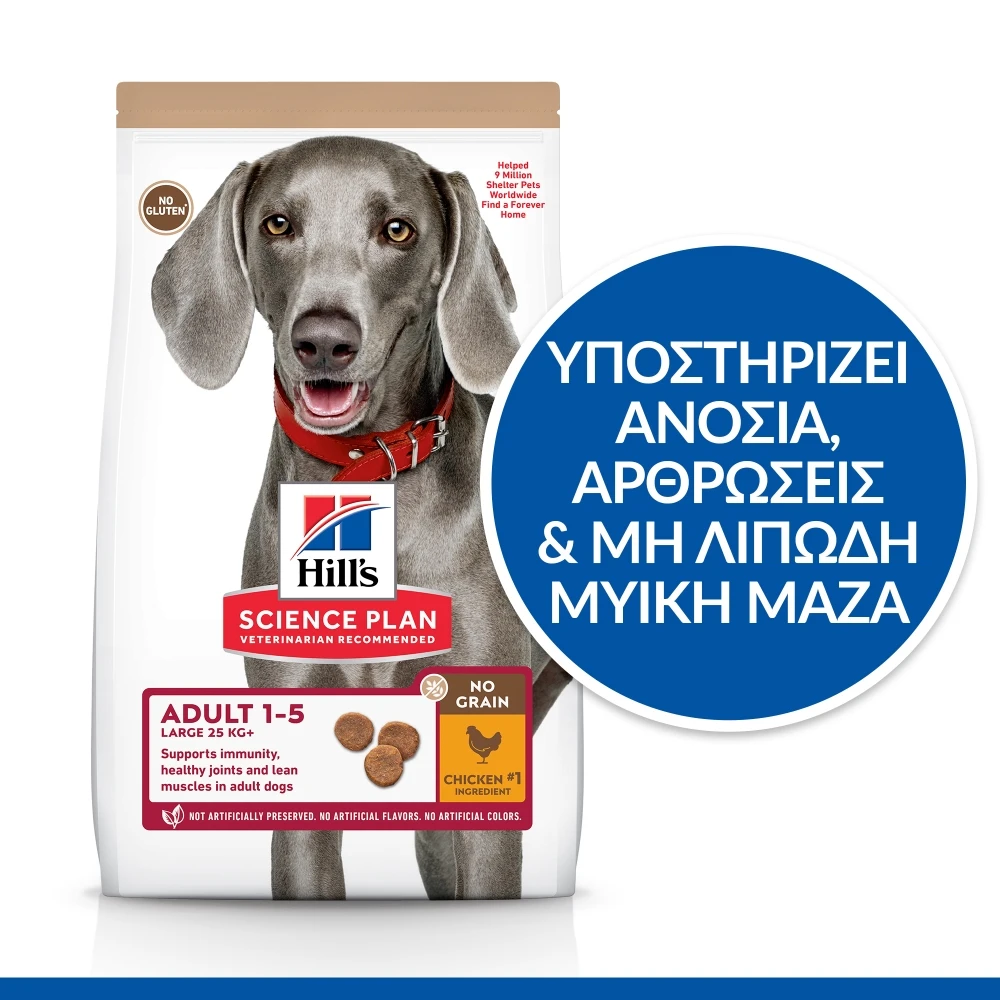 Hills Hill's Science Plan No Grain Adult Large Breed Για Σκύλους Με Κοτόπουλο 12kg 8 Hills Hill's Science Plan No Grain Adult Large Breed Για Σκύλους Με Κοτόπουλο 12kg - Image 8