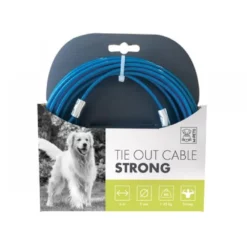Συρματόσχοινο Δεσίματος M-PETS 4,5m -Προμήθειες Για Κατοικίδια Κατάστημα πωλήσεων Tie Out Cable Strong blue 1000x1000w
