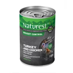 Υγρή Τροφή Σκύλου Naturest Weight Control Γαλοπούλα, Κοτόπουλο με Λαχανικά 400gr 6τμχ