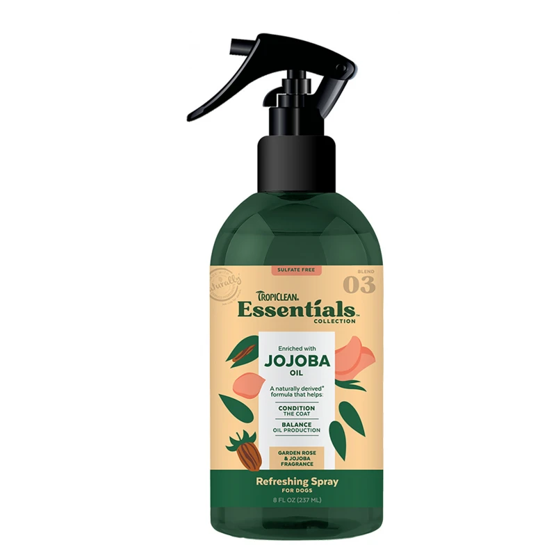 Άρωμα Σκύλου Tropiclean Essentials Jojoba Oil And Garden Rose 236ml 1 Άρωμα Σκύλου Tropiclean Essentials Jojoba Oil And Garden Rose 236ml
