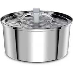 Αυτόματη Ποτίστρα Σιντριβάνι με Αμφίπλευρη Βρύση για Σκύλους και Γάτες Pet Interest από Ανοξείδωτο Ατσάλι 3,2L