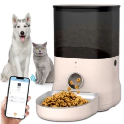 Αυτόματη Ταϊστρα για Σκύλους και Γάτες Dogness Cube App Feeder Pink 4L