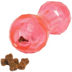 Rosewood Biosafe Puppy Treat Dumbell Παιχνίδι για Κουτάβια με Λιχουδιές Ροζ 11cm