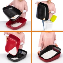 Τουαλέτα Γάτας Ferplast με Διπλό Σύστημα Καθαρισμού 55 X 45,5 X H 22 Cm -Προμήθειες Για Κατοικίδια Κατάστημα πωλήσεων birba 1 1000x1000 1