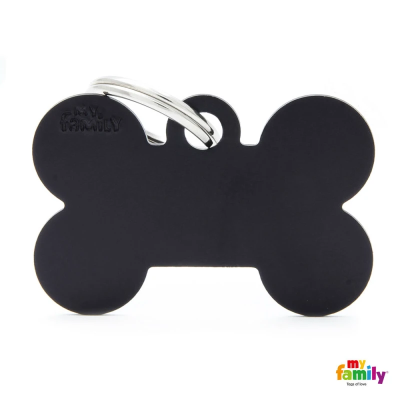 Ταυτότητα Σκύλου My Family Basic Black Bone Large Tag 4x2cm 1 Ταυτότητα Σκύλου My Family Basic Black Bone Large Tag 4x2cm