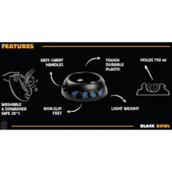 Kiwi Walker Black Bowl Pink 750ml -Προμήθειες Για Κατοικίδια Κατάστημα πωλήσεων black bowl 1000x1000w