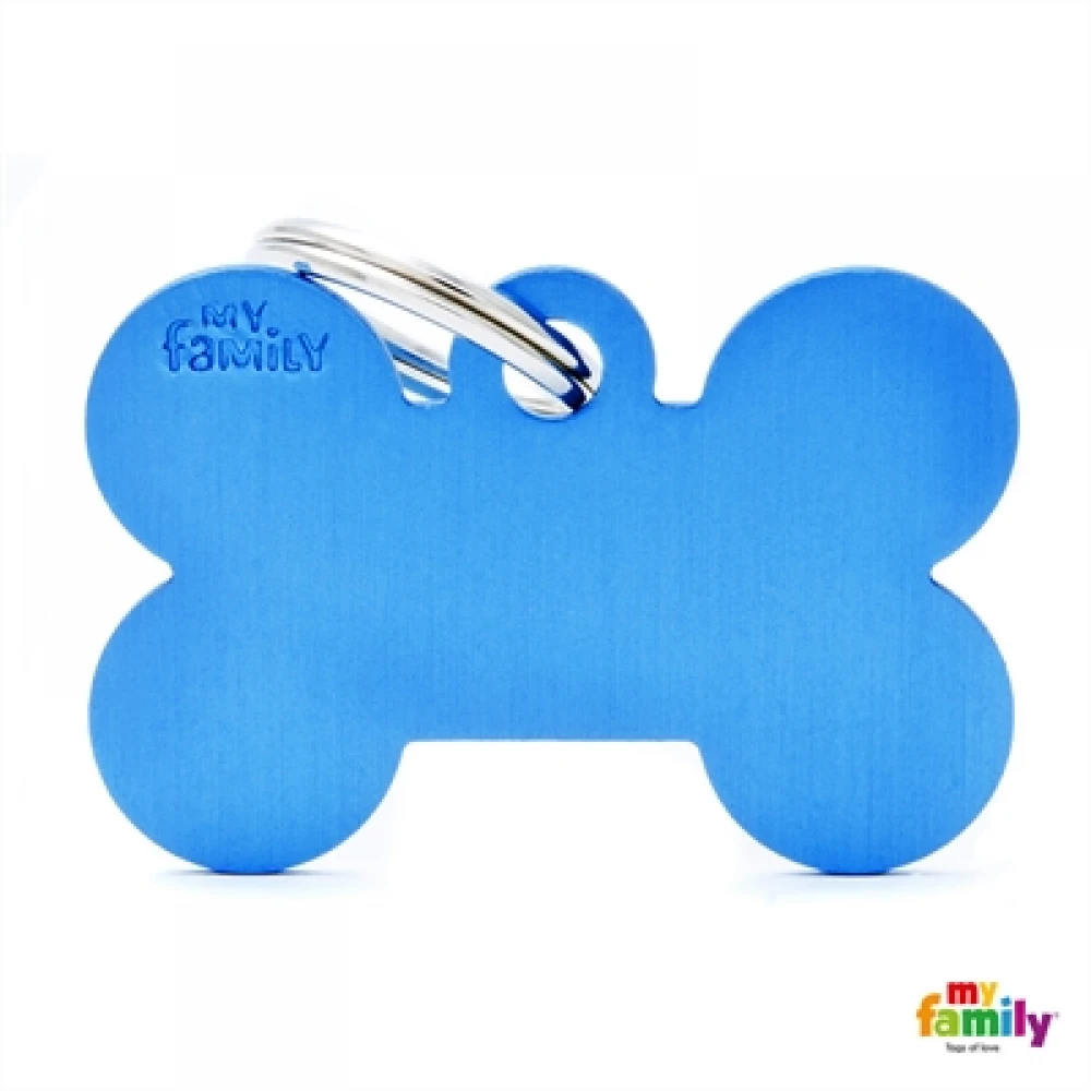 Ταυτότητα Σκύλου My Family Basic Blue Bone Tag Large 4x2cm 2 Ταυτότητα Σκύλου My Family Basic Blue Bone Tag Large 4x2cm - Image 2