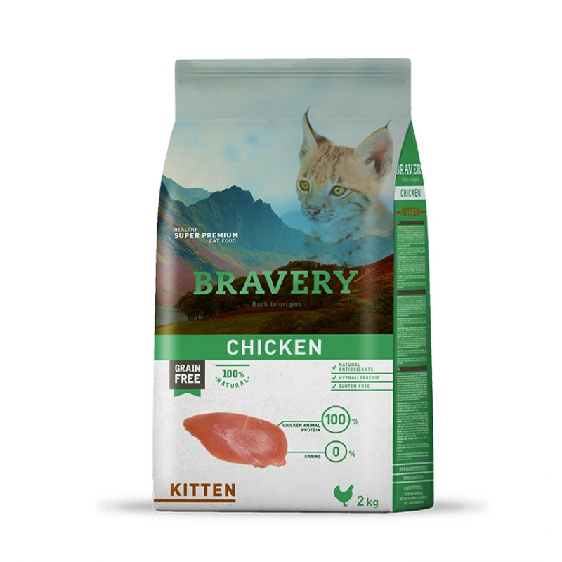 Bravery Grain Free Cat Kitten Chicken 2kg 1 Bravery Grain Free Cat Kitten Chicken 2kg