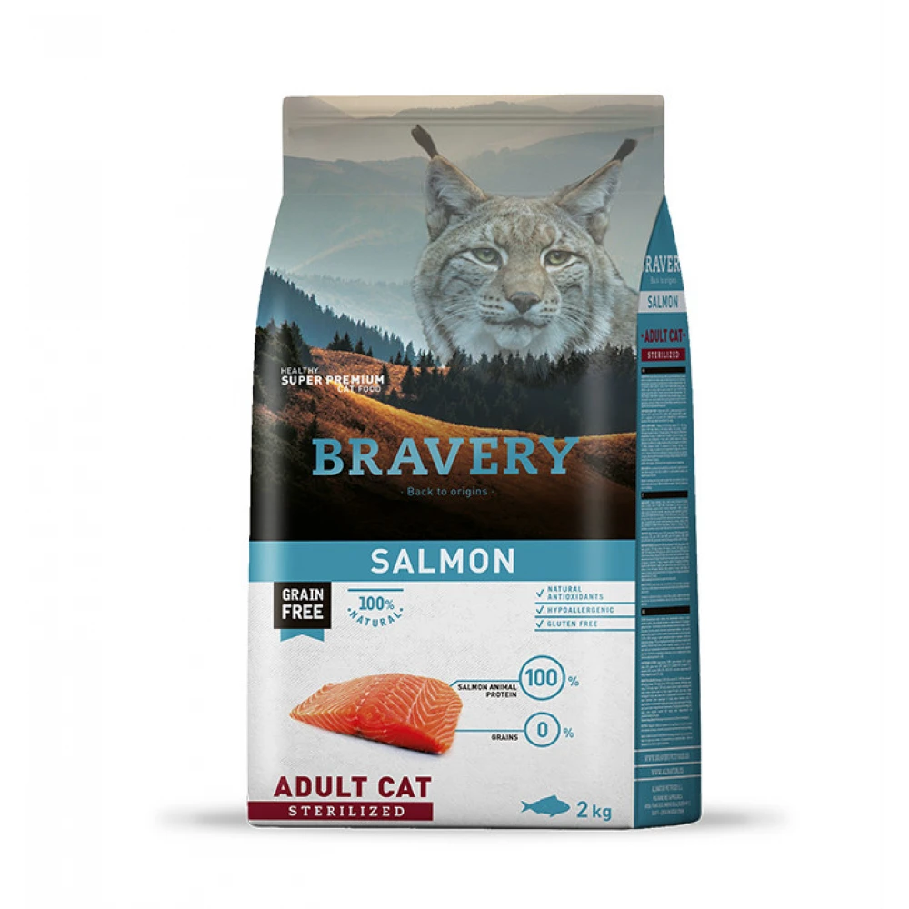 Bravery Grain Free Cat Adult Sterilized Salmon 2kg 2 Bravery Grain Free Cat Adult Sterilized Salmon 2kg - Image 2