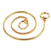 Ανοξείδωτος Λεπτός Πνίχτης Σκύλου Round Snake Gold της Pet Interest 3XL 0.55x60cm