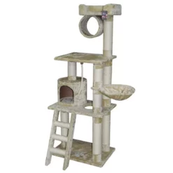 Γατόδεντρο για Γατάκια ''kitten'' 96x68x157cm Μπεζ - Καπουτσίνο