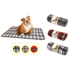 Κουβέρτα Σκύλου Croci Tartan Fleece Τυχαία Χρώματα 140x100cm