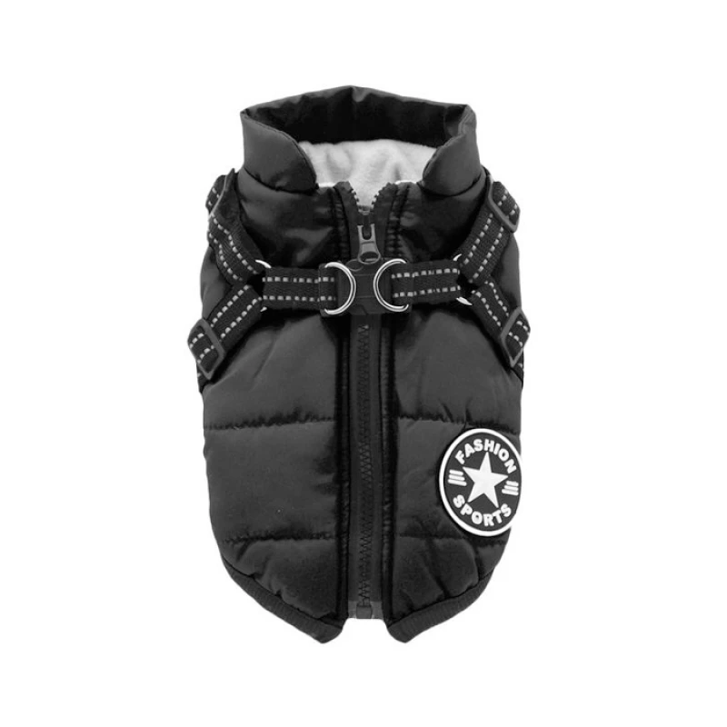 OEM Μπουφανάκι Σκύλου Αδιάβροχο Fashion Sport Medium 25cm Μαύρο 1 OEM Μπουφανάκι Σκύλου Αδιάβροχο Fashion Sport Medium 25cm Μαύρο