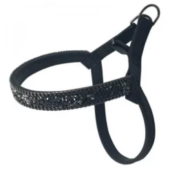 Σαμαράκι Ferribiella Brilli - Brilli Δερμάτινο με Στρας Μαύρο XS 1,5x32cm