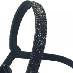 Σαμαράκι Ferribiella Brilli - Brilli Δερμάτινο με Στρας Μαύρο XS 1,5x32cm -Προμήθειες Για Κατοικίδια Κατάστημα πωλήσεων ferribiella pettorina in pelle brilli brilli nera per cani201 1000x1000 1