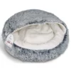 Κρεβατάκι Σκύλου και Γάτας Φωλίτσα Glee Round Small 50x18cm Γκρι για Σκύλο και Γάτα