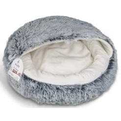 Κρεβατάκι Σκύλου και Γάτας Φωλίτσα Glee Round Small 50x18cm Γκρι για Σκύλο και Γάτα
