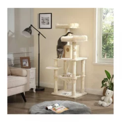 OEM Γατόδεντρο - Ονυχοδρόμιο Cat Cave 143cm Μπεζ -Προμήθειες Για Κατοικίδια Κατάστημα πωλήσεων gatodentro PCT15BE 1 1000x1000 1