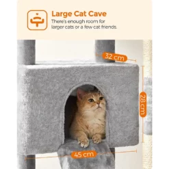 OEM Γατόδεντρο - Ονυχοδρόμιο Activity Center Plus 50x45x142cm Light Grey -Προμήθειες Για Κατοικίδια Κατάστημα πωλήσεων gatodentro onychodromio activity center plus 50x45x142cm light grey 4 petshop88 1000x1000h