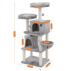 OEM Γατόδεντρο - Ονυχοδρόμιο Relaxy Grey 152cm -Προμήθειες Για Κατοικίδια Κατάστημα πωλήσεων gatodentro relaxy 1 1000x1000h