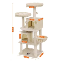 OEM Γατόδεντρο - Ονυχοδρόμιο Relaxy Μπεζ 152cm -Προμήθειες Για Κατοικίδια Κατάστημα πωλήσεων gatodentro relaxy mpez 2 1000x1000h