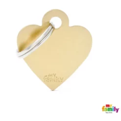 Ταυτότητα Σκύλου My Family Basic Gold Heart Tag Small 3x2cm