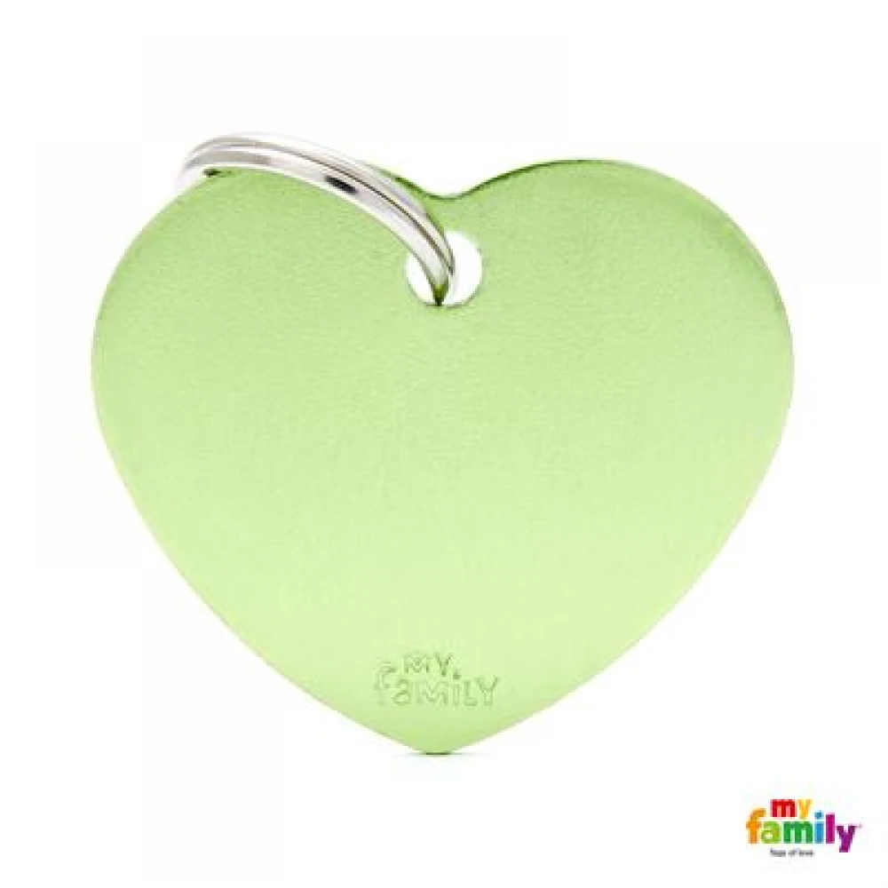 Ταυτότητα Σκύλου My Family Basic Green Heart Large Tag 4x2cm 2 Ταυτότητα Σκύλου My Family Basic Green Heart Large Tag 4x2cm - Image 2