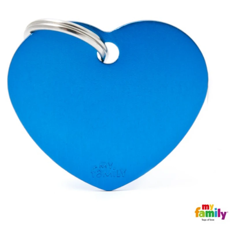 Ταυτότητα Σκύλου My Family Basic Blue Heart Tag Large 4x2cm 1 Ταυτότητα Σκύλου My Family Basic Blue Heart Tag Large 4x2cm