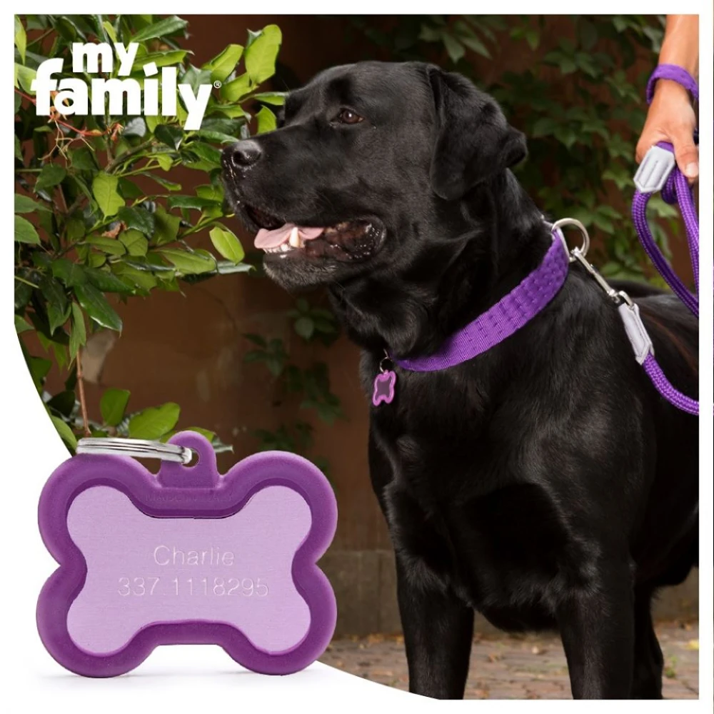 Ταυτότητα Σκύλου My Family Hushtags Alluminium Square Μαύρο 3 Ταυτότητα Σκύλου My Family Hushtags Alluminium Square Μαύρο - Image 3