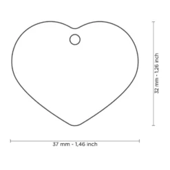 Ταυτότητα Σκύλου My Family Basic Grey Heart Large Tag 4x2cm -Προμήθειες Για Κατοικίδια Κατάστημα πωλήσεων id tag basic collection big heart grey in aluminum 1 1000x1000w