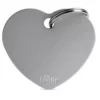 Ταυτότητα Σκύλου My Family Basic Grey Heart Large Tag 4x2cm