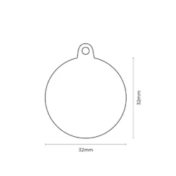 Ταυτότητα Σκύλου My Family Basic Silver Round Large Tag 4x3cm -Προμήθειες Για Κατοικίδια Κατάστημα πωλήσεων id tag basic collection big round in chrome plated brass 1 1000x1000h