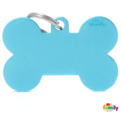 Ταυτότητα Σκύλου My Family Basic Light Blue Bone Tag Xlarge 4,8x3,15cm