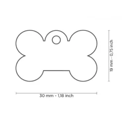 Ταυτότητα Σκύλου My Family Basic Grey Bone Tag Small 3x2cm -Προμήθειες Για Κατοικίδια Κατάστημα πωλήσεων id tag basic collection small bone grey in aluminum 1 1000x1000w