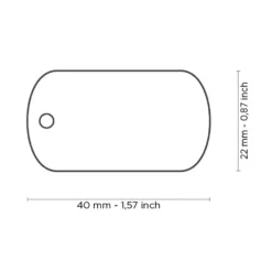 Ταυτότητα Σκύλου My Family Basic Military Small 4x2,2cm -Προμήθειες Για Κατοικίδια Κατάστημα πωλήσεων id tag basic collection small military 1 1000x1000w