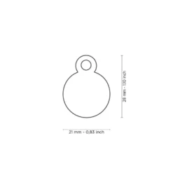 Ταυτότητα Σκύλου My Family Basic Grey Round Tag Small 3x2cm -Προμήθειες Για Κατοικίδια Κατάστημα πωλήσεων id tag basic collection small round grey in aluminum 1 1000x1000 1