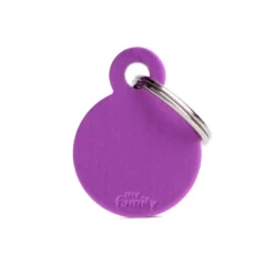 Ταυτότητα Σκύλου My Family Basic Purple Round Tag Small 3x2cm