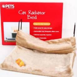 OEM Κρεβατάκι Γάτας Κρεμαστό Λούτρινο 45x40cm Μπεζ -Προμήθειες Για Κατοικίδια Κατάστημα πωλήσεων krevataki gatas kalorifer gatas mpez 1 1000x1000 1