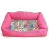 Κρεβάτι Σκύλου και Γάτας Madpet Classic Ροζ με Καρδιές 60x43x14cm