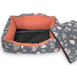 Κρεβάτι Σκύλου και Γάτας Madpet Deluxe Γκρι με Σκυλάκια 55x43x17cm -Προμήθειες Για Κατοικίδια Κατάστημα πωλήσεων krevati skuloy kai gatas madpet deluxe gkri me skylakia 55x43x17cm petshop88 2 1000x1000w 1