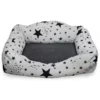 Κρεβάτι Σκύλου και Γάτας Madpet Deluxe Λευκό με Αστέρια 70x51x19cm