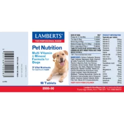 Lamberts Dog Multivitamin 90tabs -Προμήθειες Για Κατοικίδια Κατάστημα πωλήσεων label 8999 1000x1000w