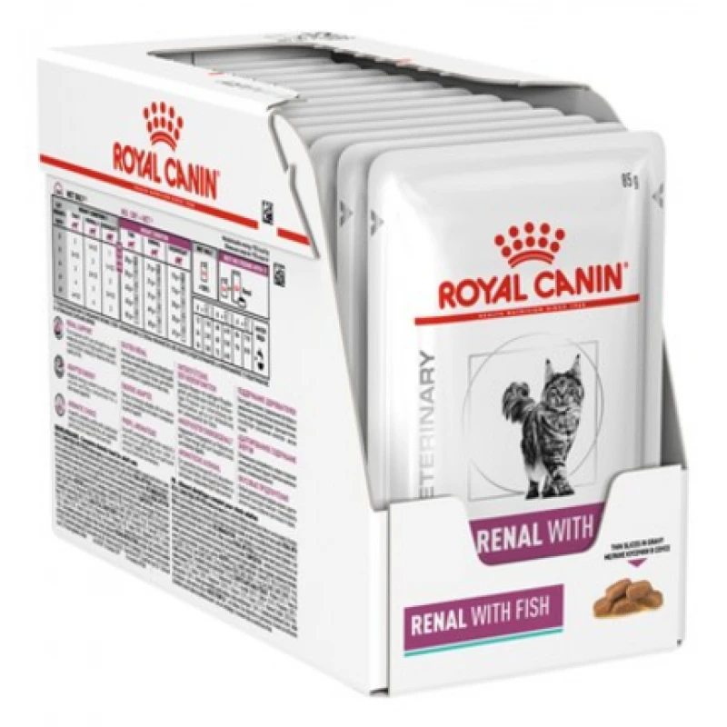 Royal Canin Diet Cat Renal Fish Pouch 12x85g (12τμχ) 1 Royal Canin Diet Cat Renal Fish Pouch 12x85g (12τμχ)